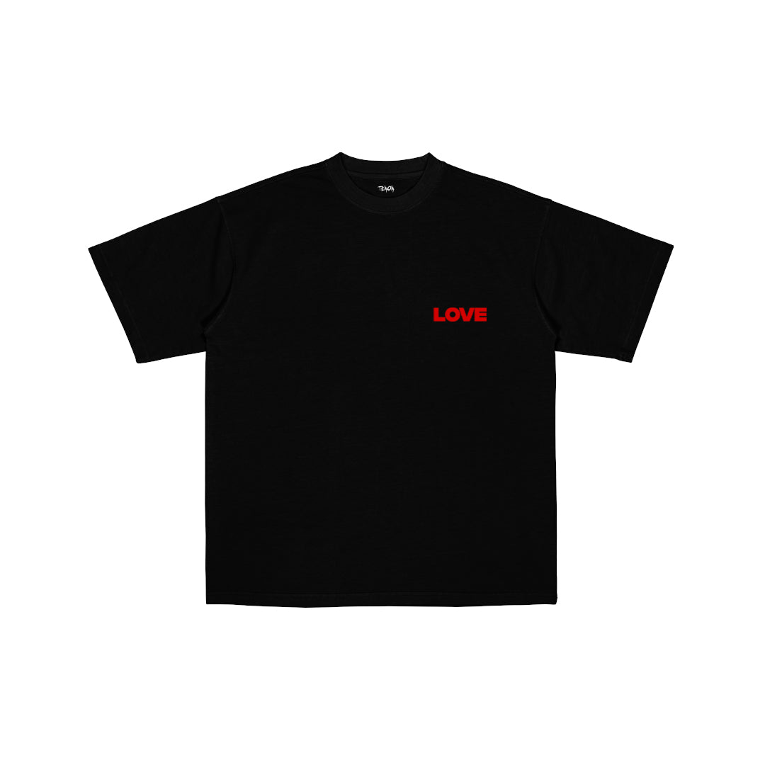 LOVE - Oversized Graphic Tee (Black)